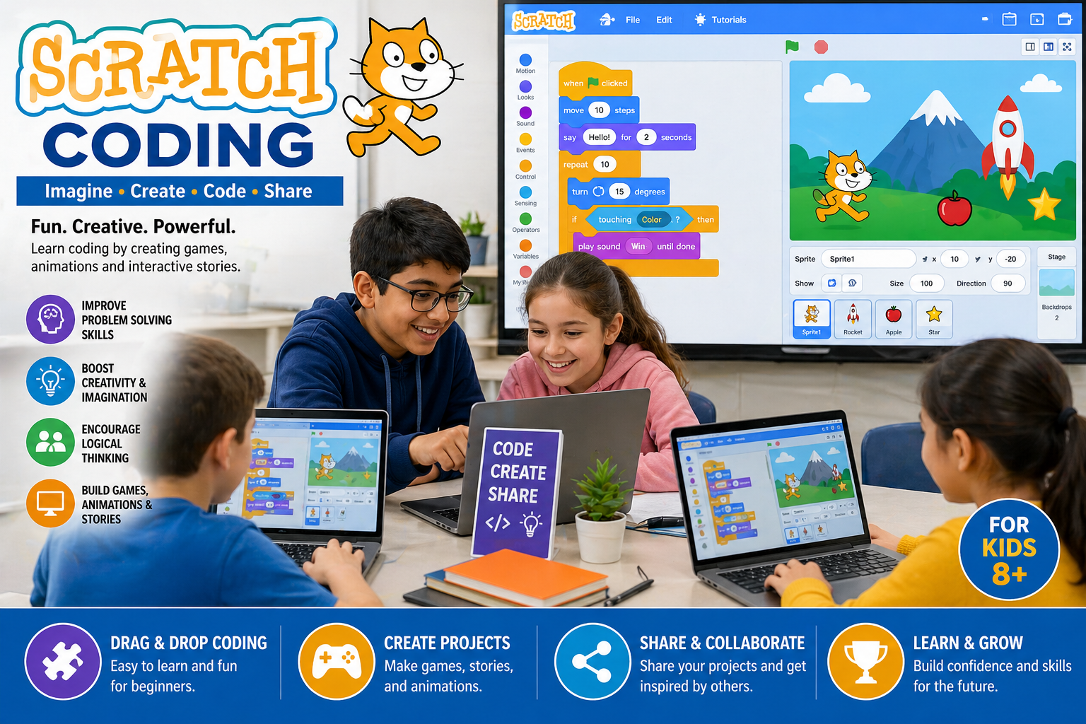 SCRATCH Coding, Creativity & Digital Literacy